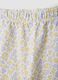 White pure organic cotton leggings with floral print_2