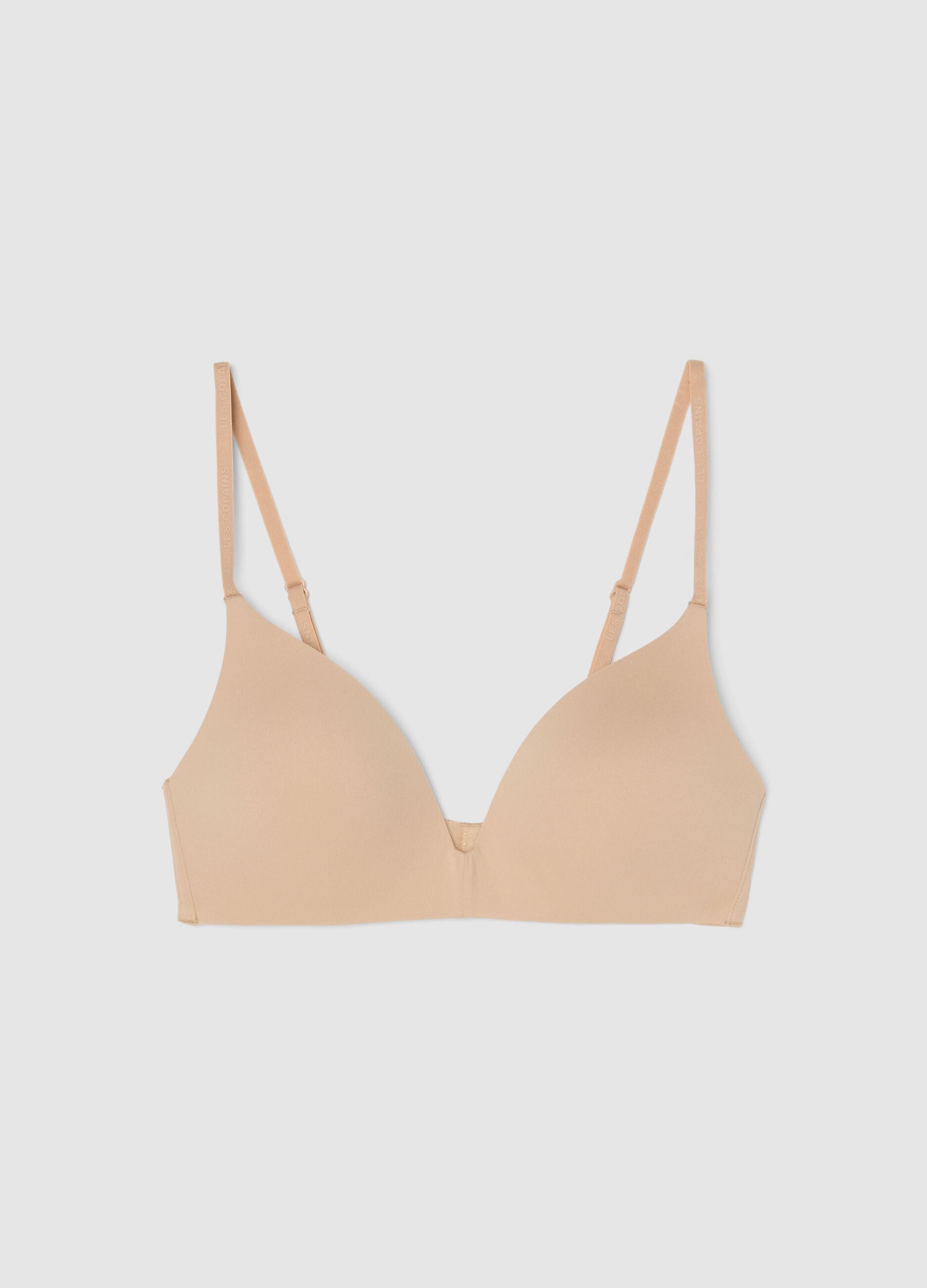 Beige regular fit bra