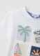 White short-sleeve pure cotton T-shirt with print_2