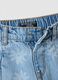 Light blue pure cotton denim shorts_2