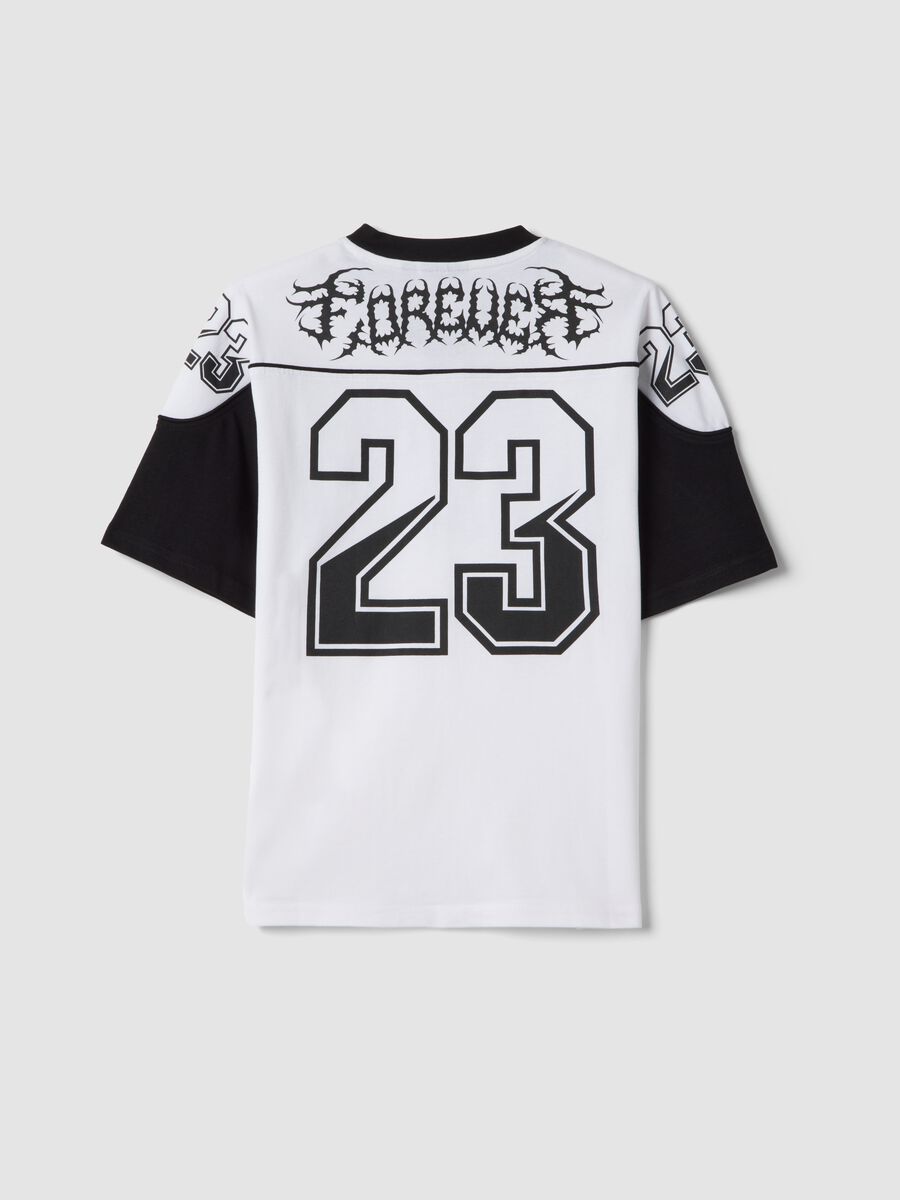 Multicolor pure cotton oversized children's T-shirt with prints_4