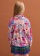 Pink pure viscose patterned shirt with classic collar for girls_2