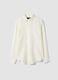 Regular fit pure white linen shirt_4