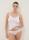 White stretch cotton tank top regular fit deep V_1