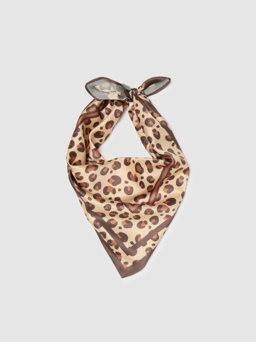 Multicolour leopard print scarf regular fit_0
