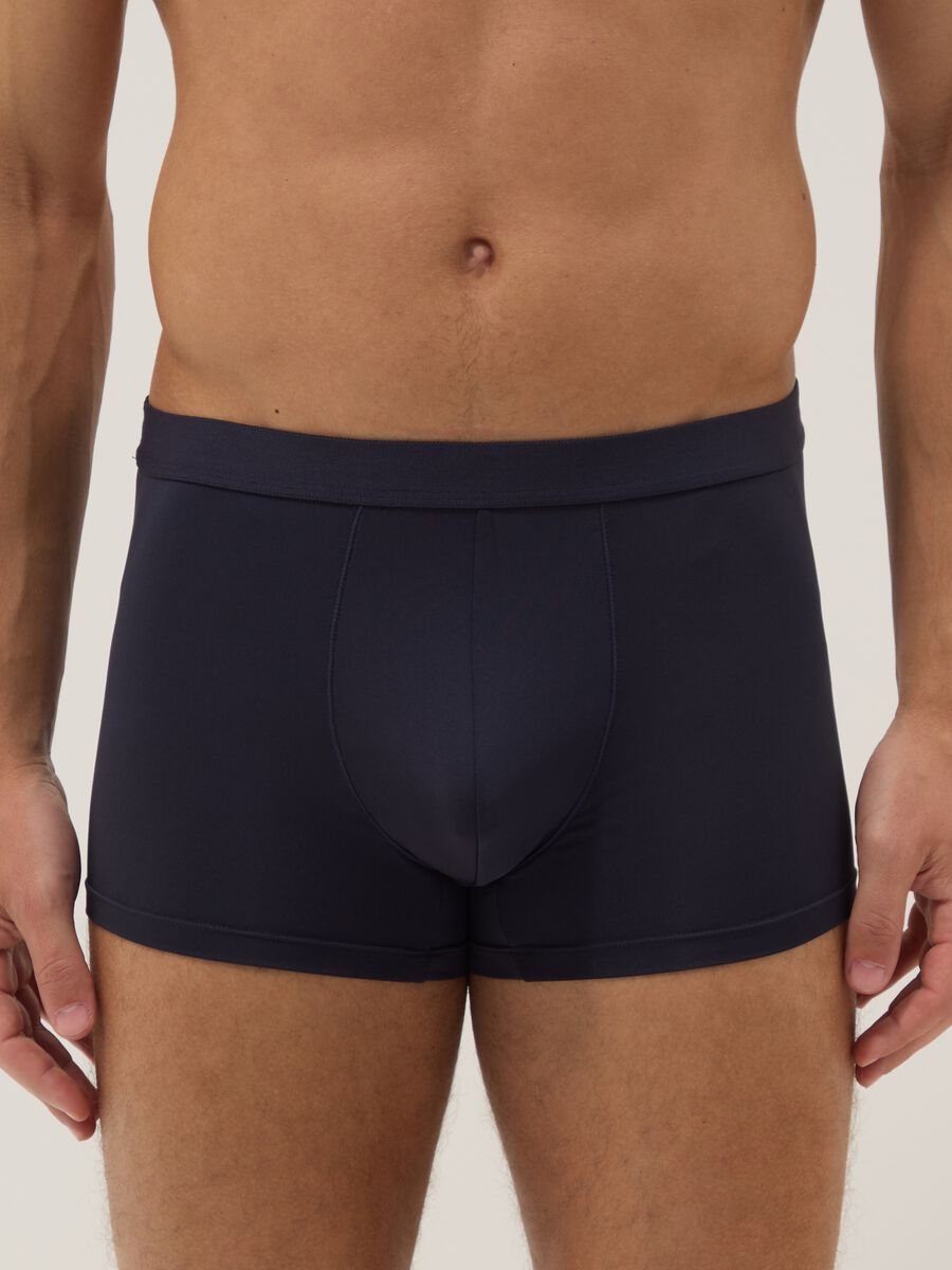 Tripack of men's blue regular fit boxers_1