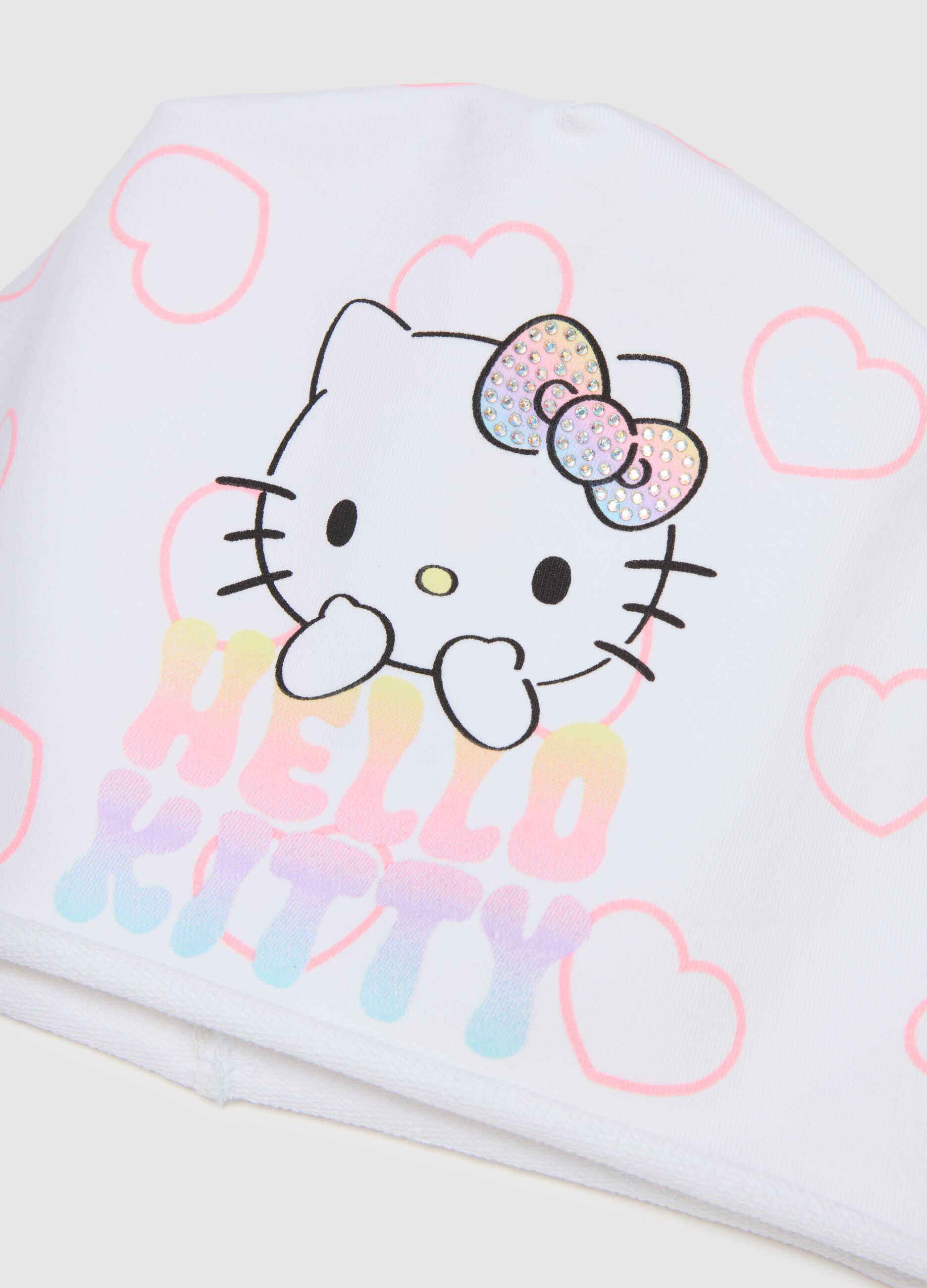 Multicolour Stretch Cotton Hat for Girls with Print