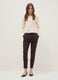 Brown slim fit chino trousers_0