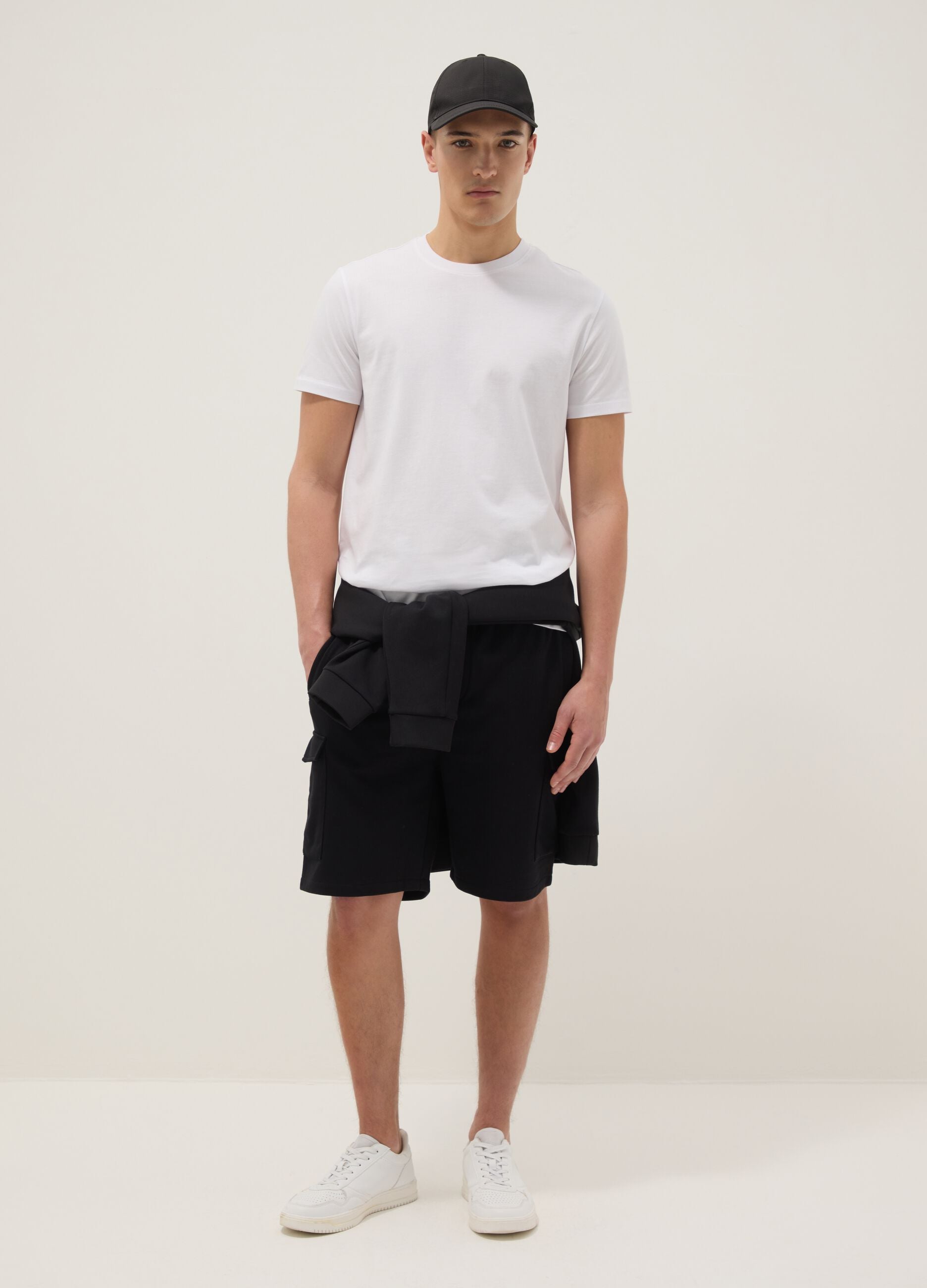 White pure cotton short-sleeve T-shirt