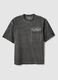 Grey pure cotton regular fit T-shirt with pocket_4