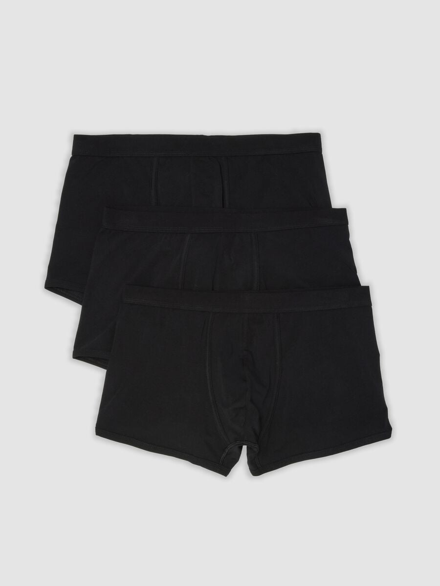 Tripack di boxer neri in cotone extrafine elasticizzato_4