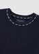 Blue cotton-blend sweater regular fit with contrast stitching_5