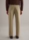 Regular fit straight beige chino trousers in pure cotton twill_2