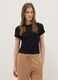 Black Slim Fit Stretch Cotton T-shirt_1