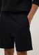 Black cotton-blend regular-fit shorts with drawstring_3