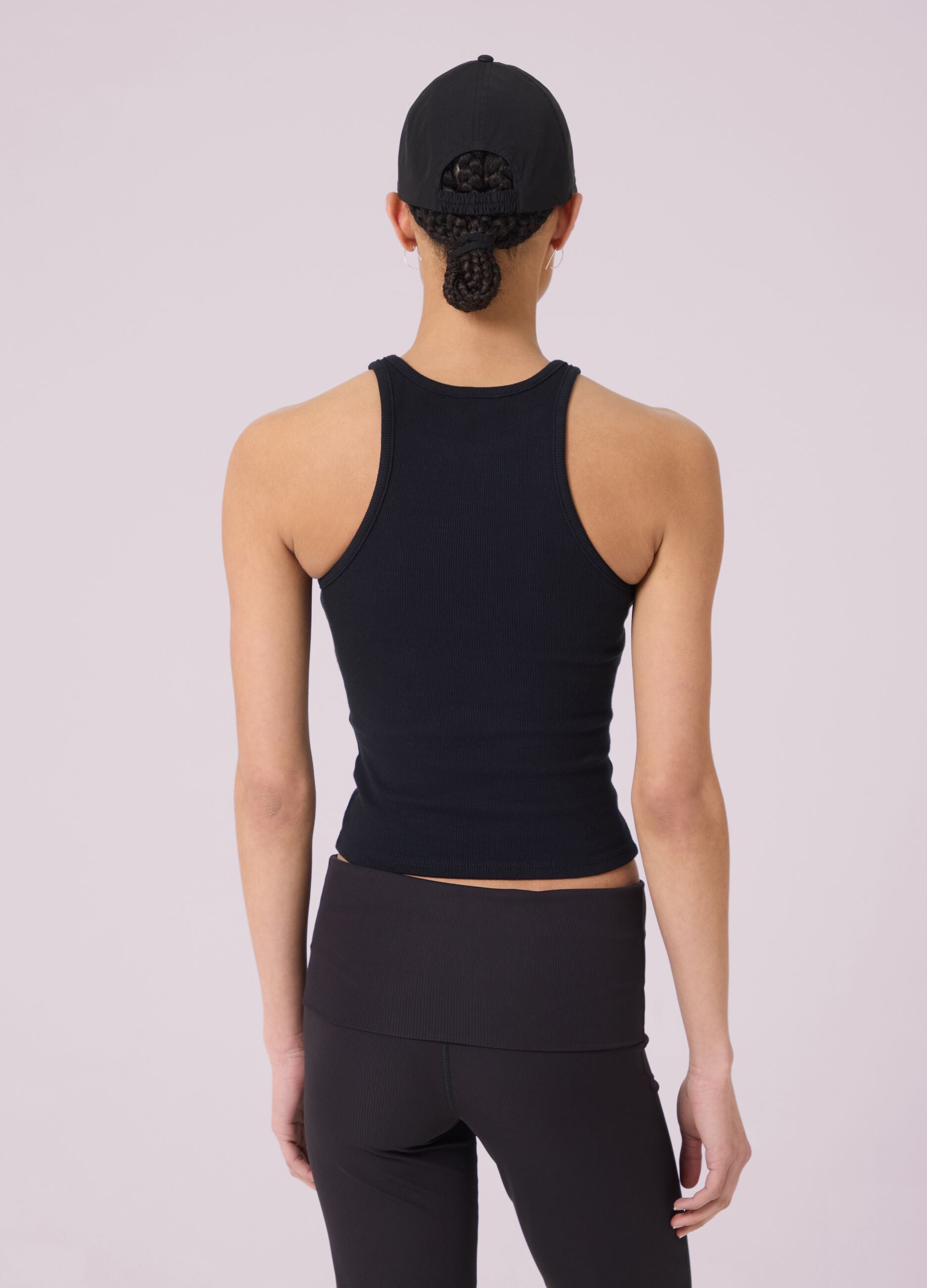 Ribbed Stretch Cotton Tank Top ALTAVIA STUDIO