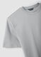 Grey slim-fit T-shirt in pure mercerised cotton_5