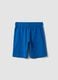 Blue organic cotton shorts with elasticated waist_1