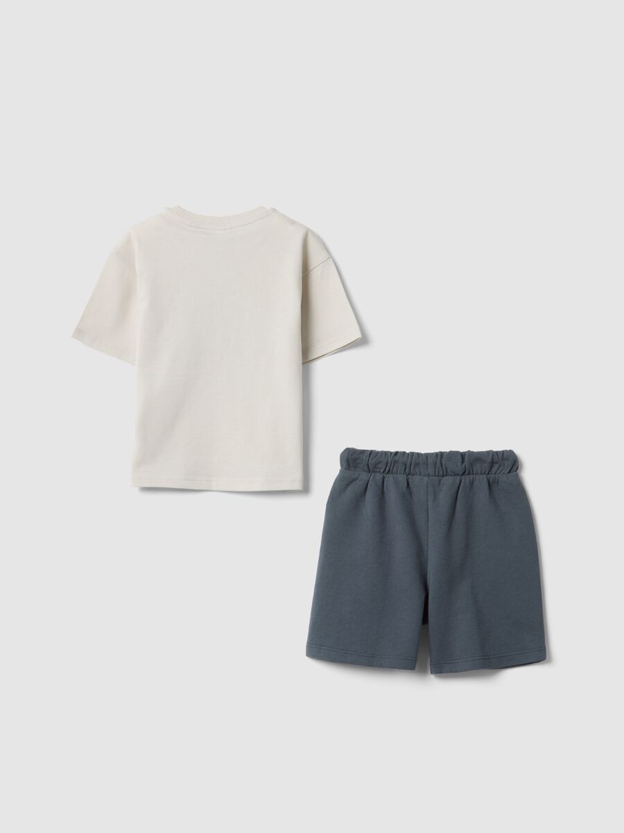 Multicolour pure cotton shorts set for boys with prints_1