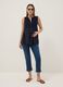Blue maternity blouse in lightweight fabric_0