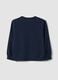 Blue organic cotton sweatshirt with print for boys, relaxed fit_1