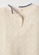 Beige pure cotton regular fit waistcoat for baby girl_3