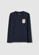 Boy's blue T-shirt in pure cotton regular fit with print_3