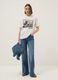 White pure cotton regular fit T-shirt with Hokusai wave_1