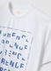 White pure cotton T-shirt with print, regular fit_5