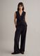 Elegant Black Viscose Blend Waistcoat Regular Fit_1