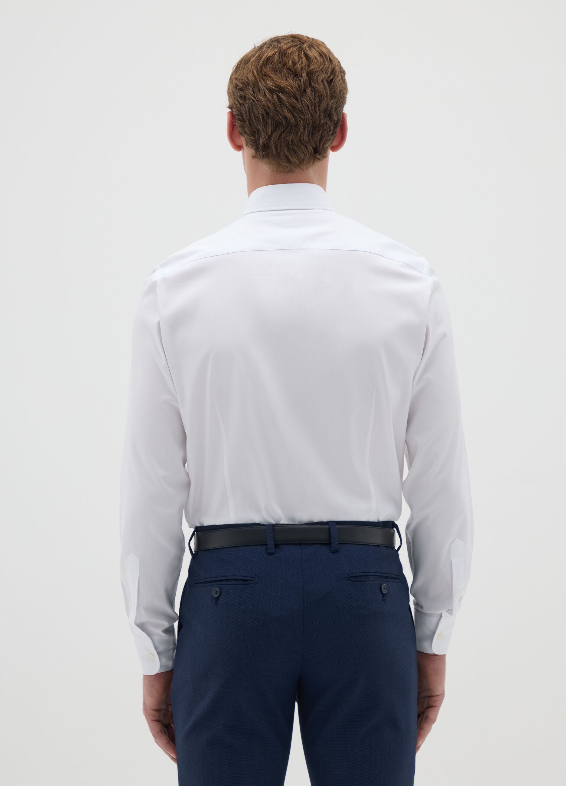 Slim button-down shirt in cotton