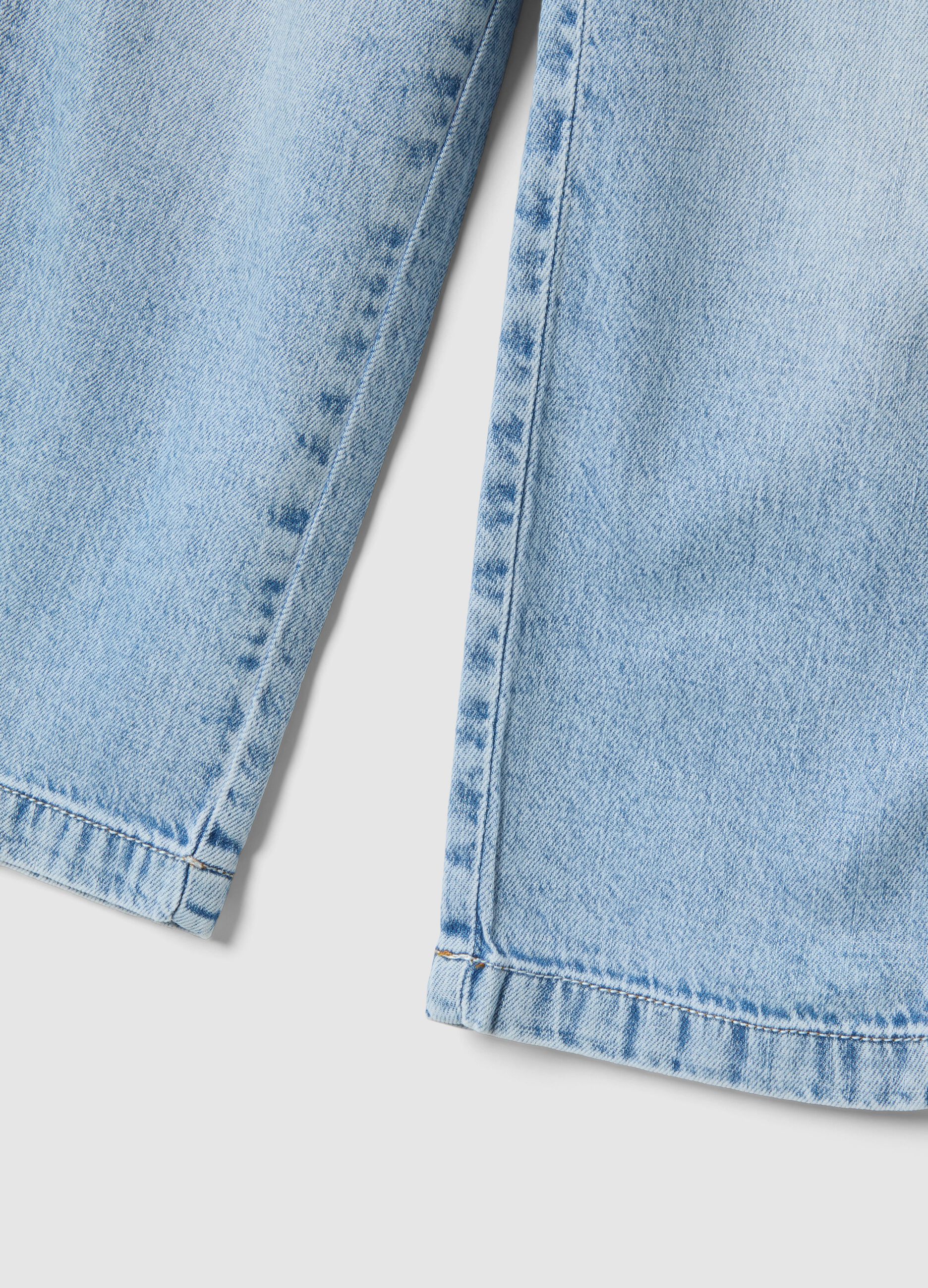 Children's regular fit light blue denim cotton mix jeans