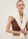 Brown fitted stretch-cotton vest top_0