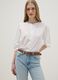 White pure cotton shirt regular fit with buttons and rounded collar_0