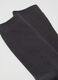 Black Midi Cotton Blend Socks_1
