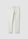 White slim-fit stretch cotton jeans_0