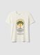 White pure cotton t-shirt regular fit with print_4