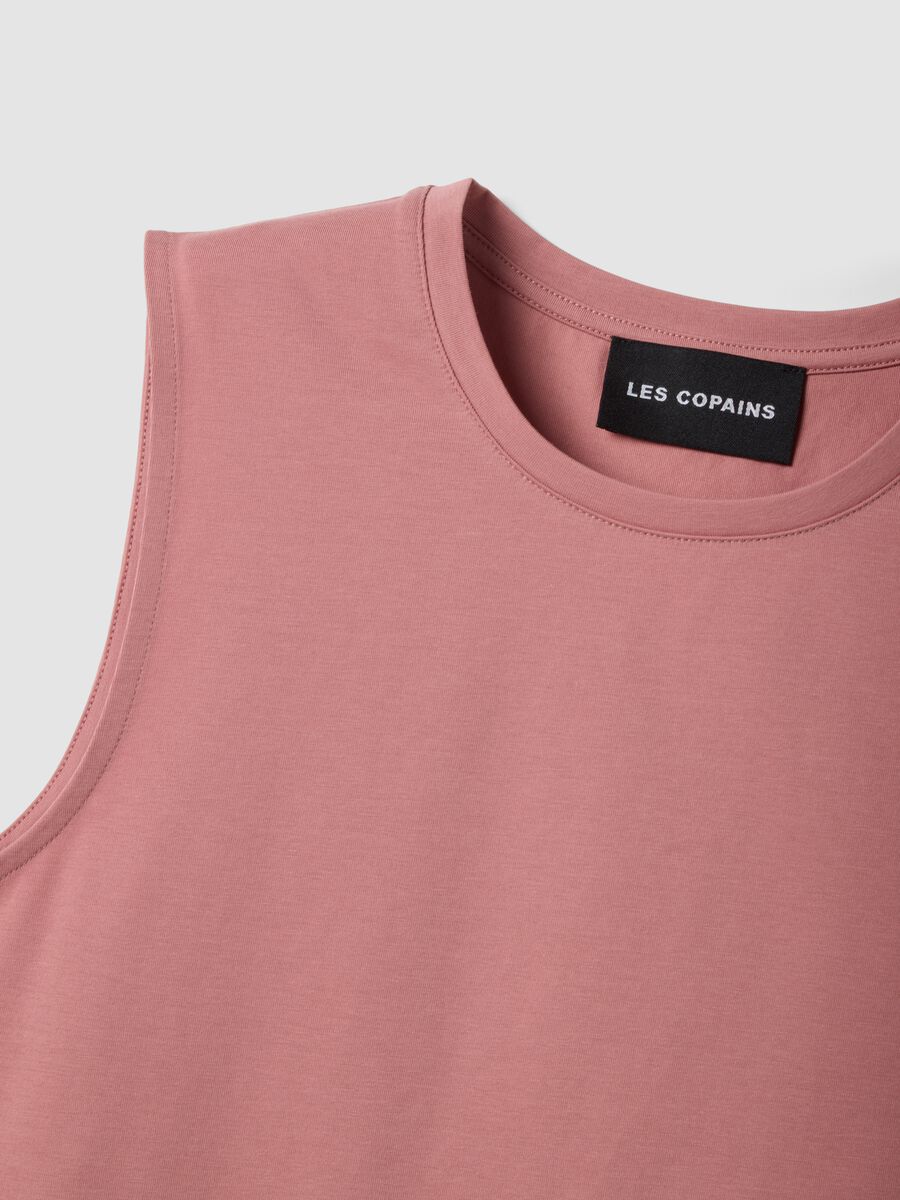 Tank top rosa in misto cotone regular fit_5
