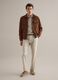 Light brown genuine leather jacket regular fit with full zip_2