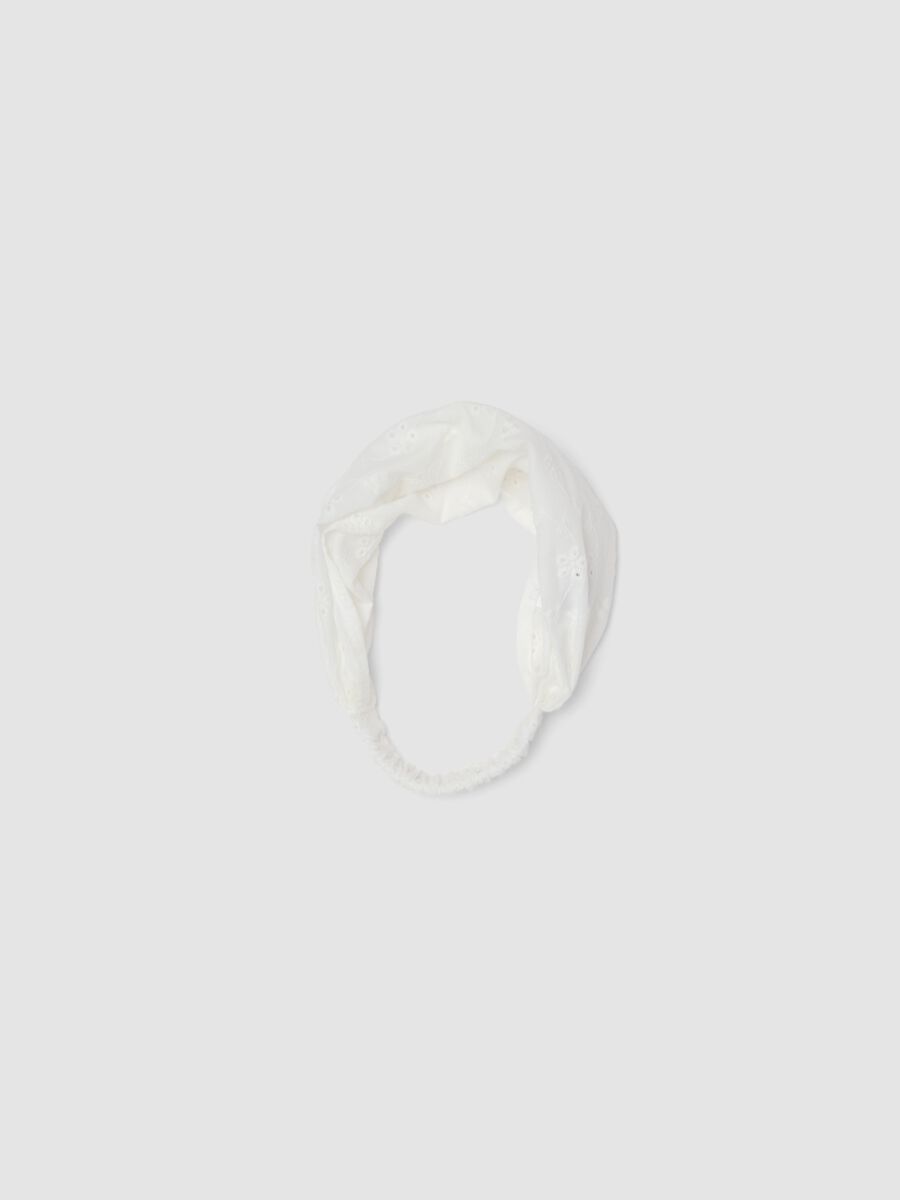 White girls&rsquo; pure cotton broderie anglaise headband_0