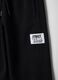 Children's black pure cotton jogger trousers regular fit with patch_3