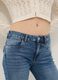 Blue Stretch Denim Cotton Flare Trousers_3