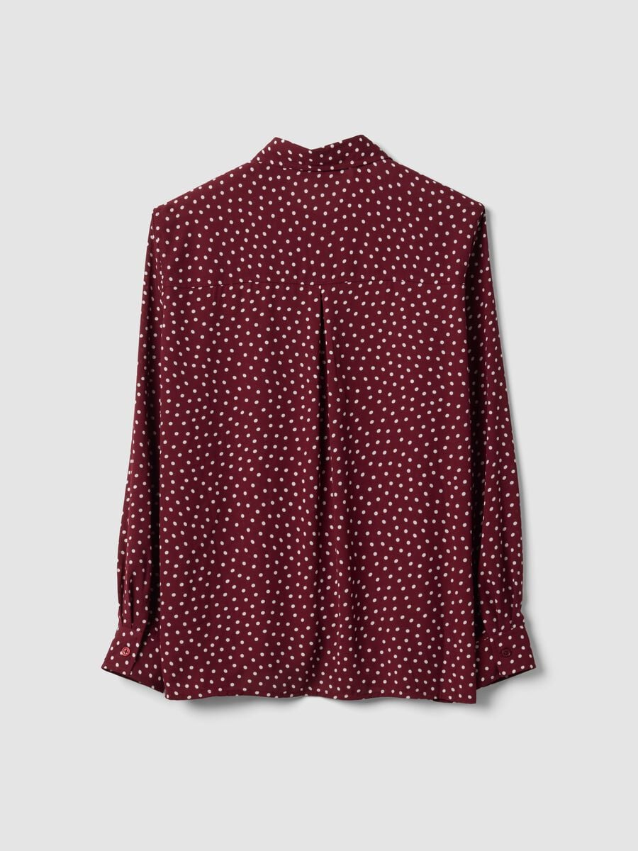 Red polka dot shirt with classic collar, regular fit_1