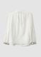 White viscose-blend shirt with charms and V-neck regular fit_1