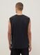 Black pure cotton regular-fit vest top with print_2