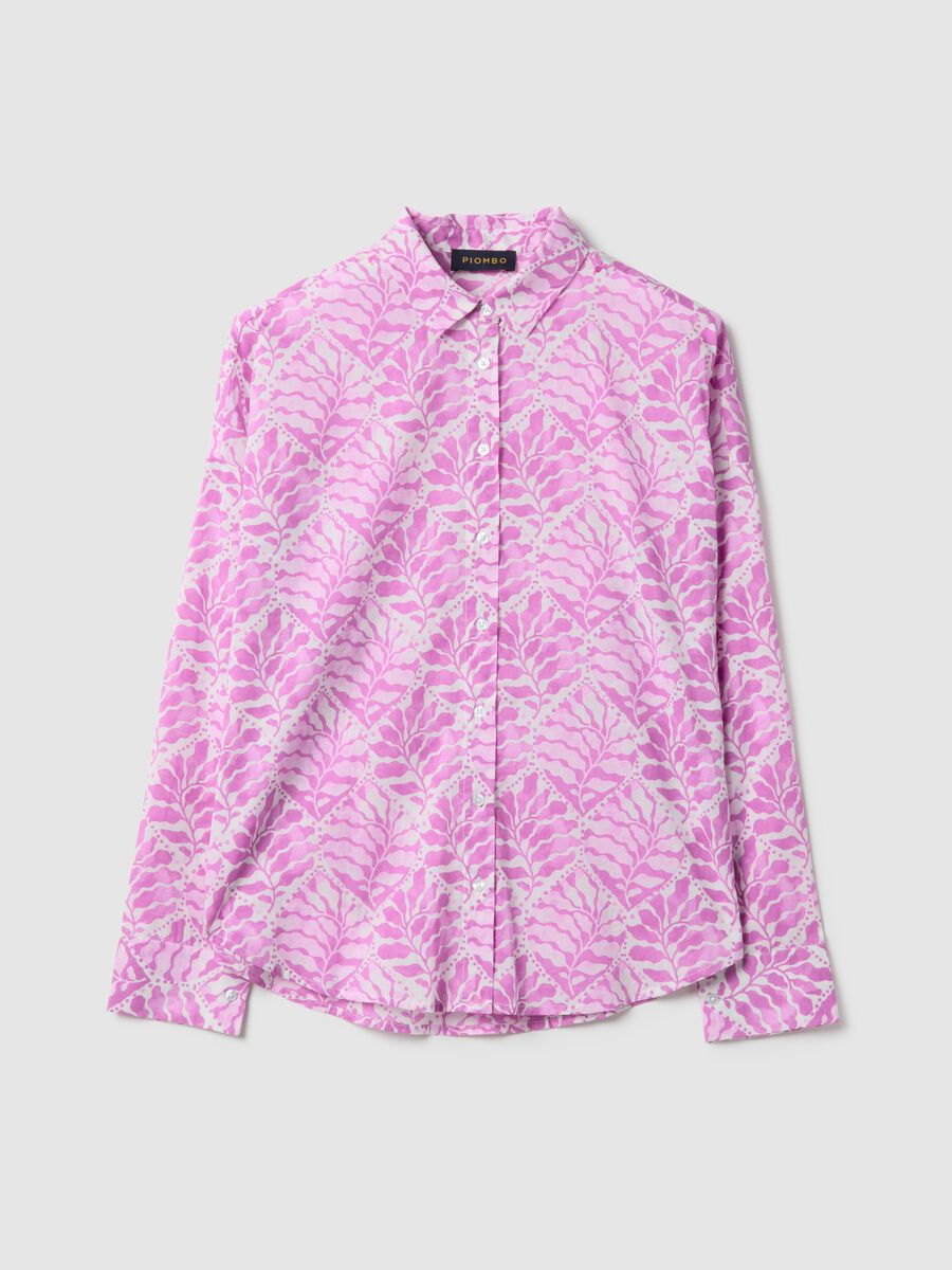 Regular fit multicolour pure cotton shirt with floral pattern_4
