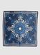 Blue scarf with ornamental print_1