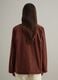 Brown pure cotton regular fit jacket with collar and buttons_3