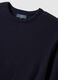 Blue crew neck jumper in pure cotton regular fit_5