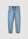 Boys' regular fit blue denim jeans with elastic waist_3